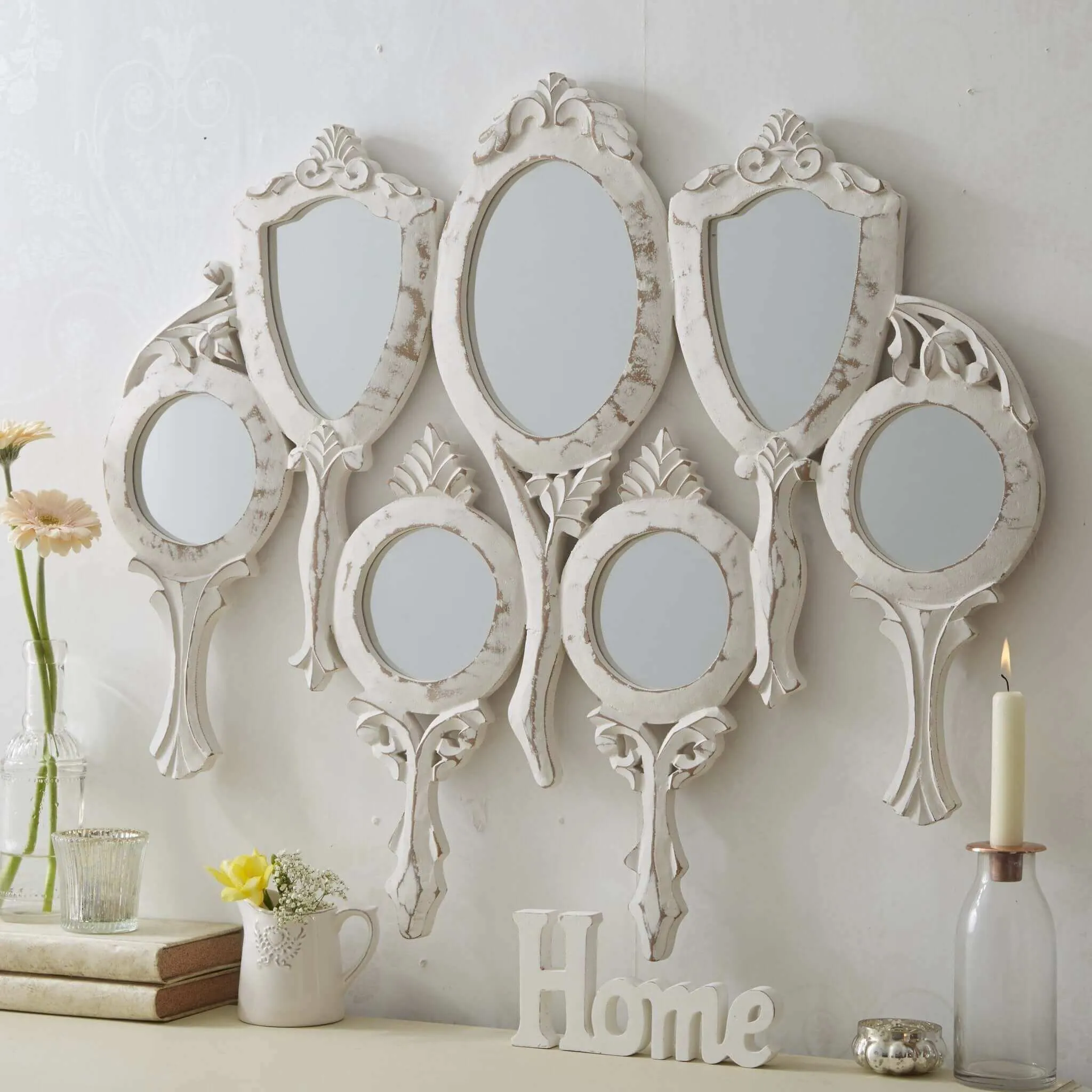 7 Piece Hand Held Large Wall Mirror