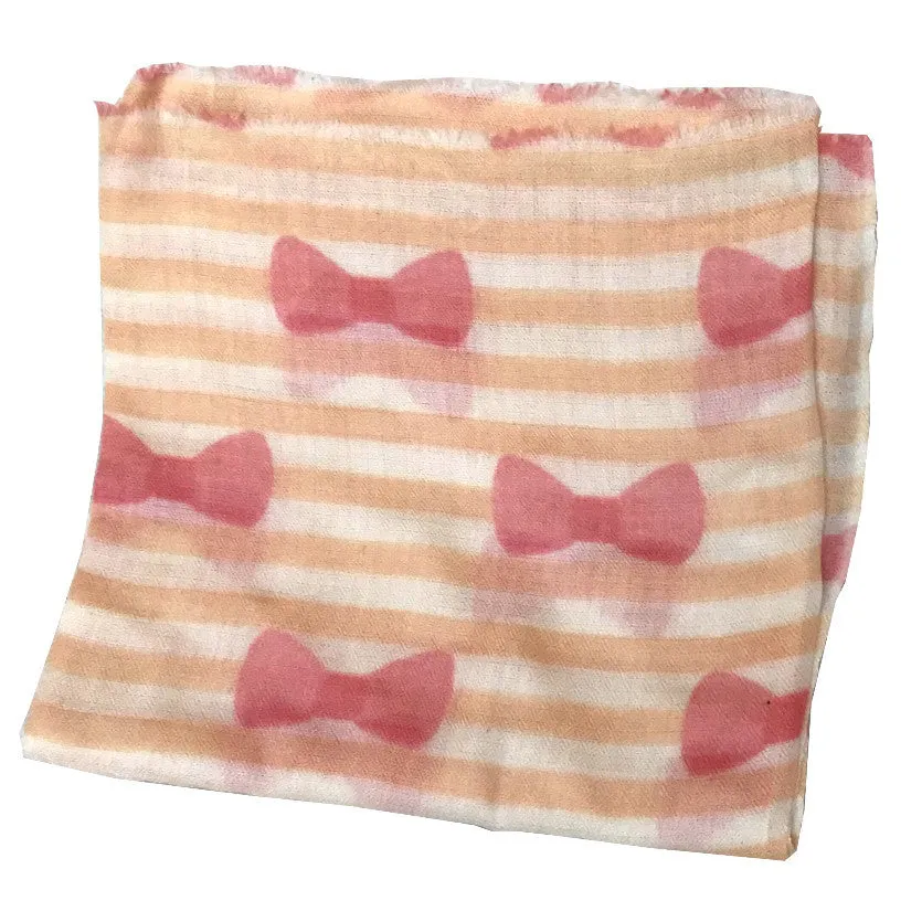 Baby Shawl <br> Bow Stripe