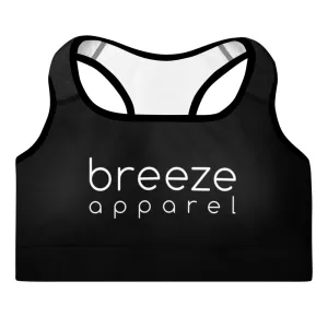 Black padded sports bra