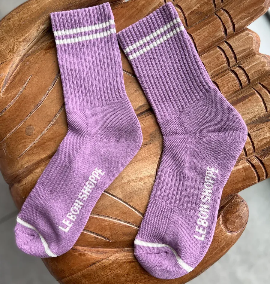 Boyfriend Socks (Grape)