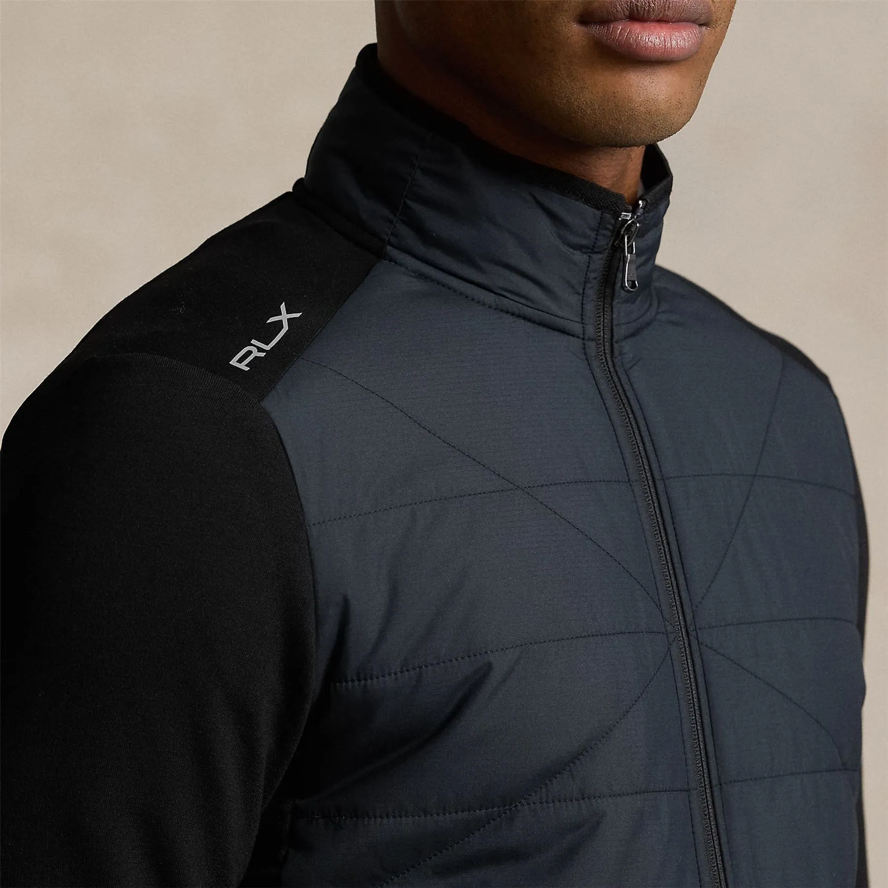 Hybrid Mockneck Jacket Polo Black - SS24