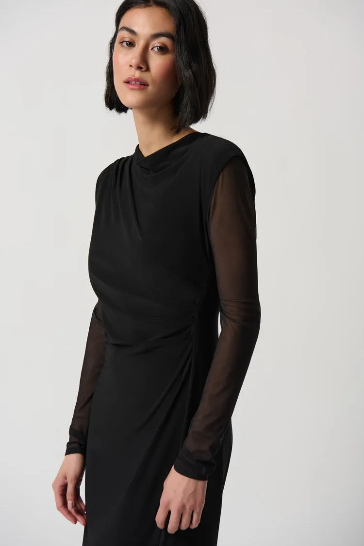 Joseph Ribkoff Black Long Sleeved Mesh Cover Up