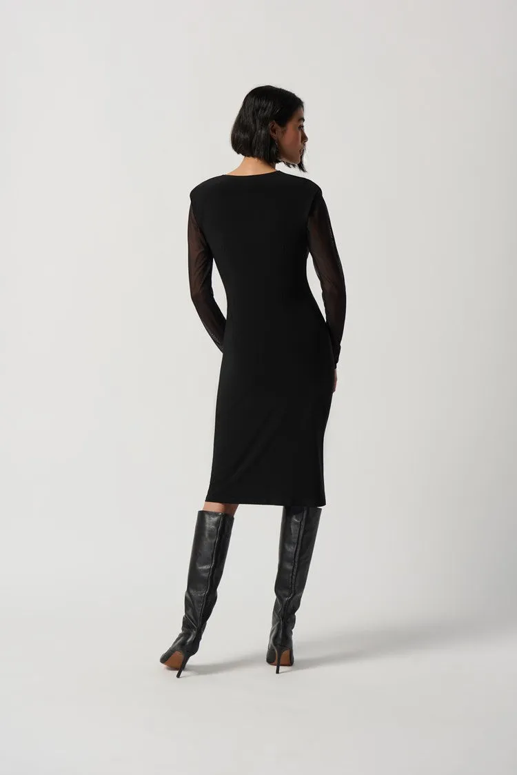 Joseph Ribkoff Black Long Sleeved Mesh Cover Up