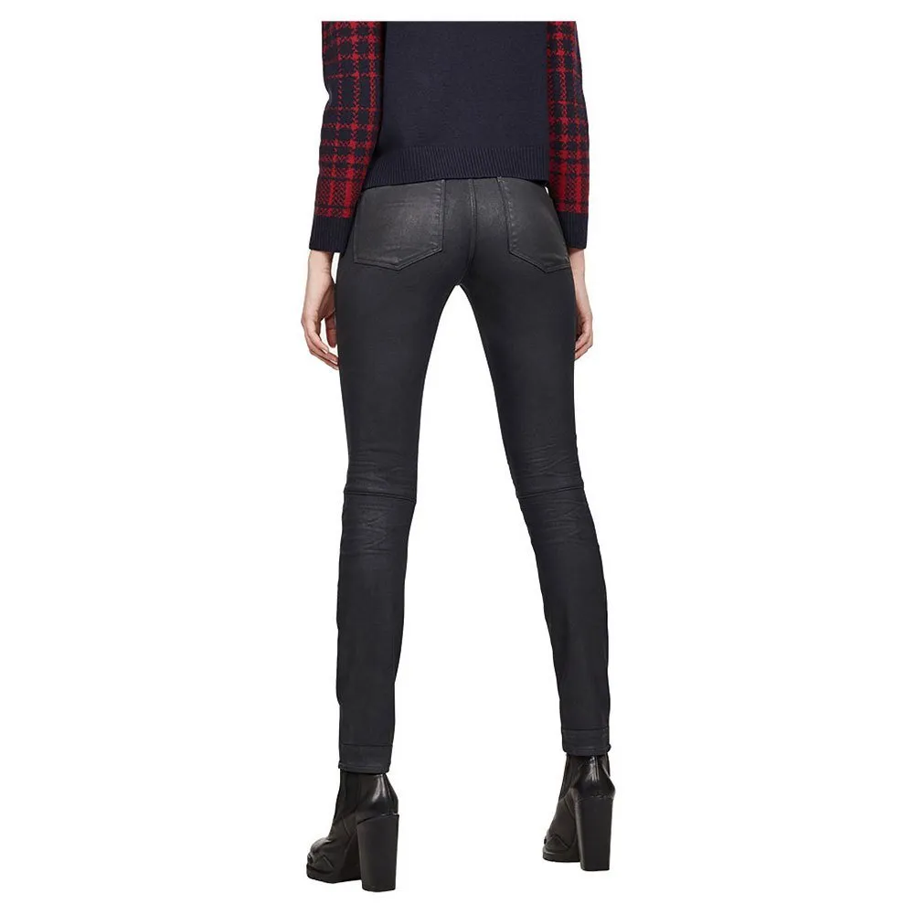Knee Zip Mid Skinny Jeans
