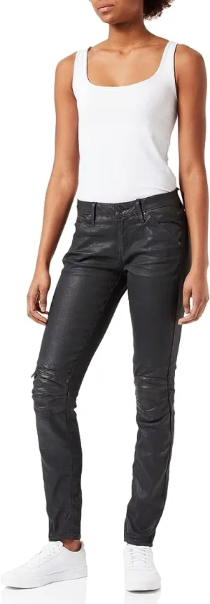 Knee Zip Mid Skinny Jeans