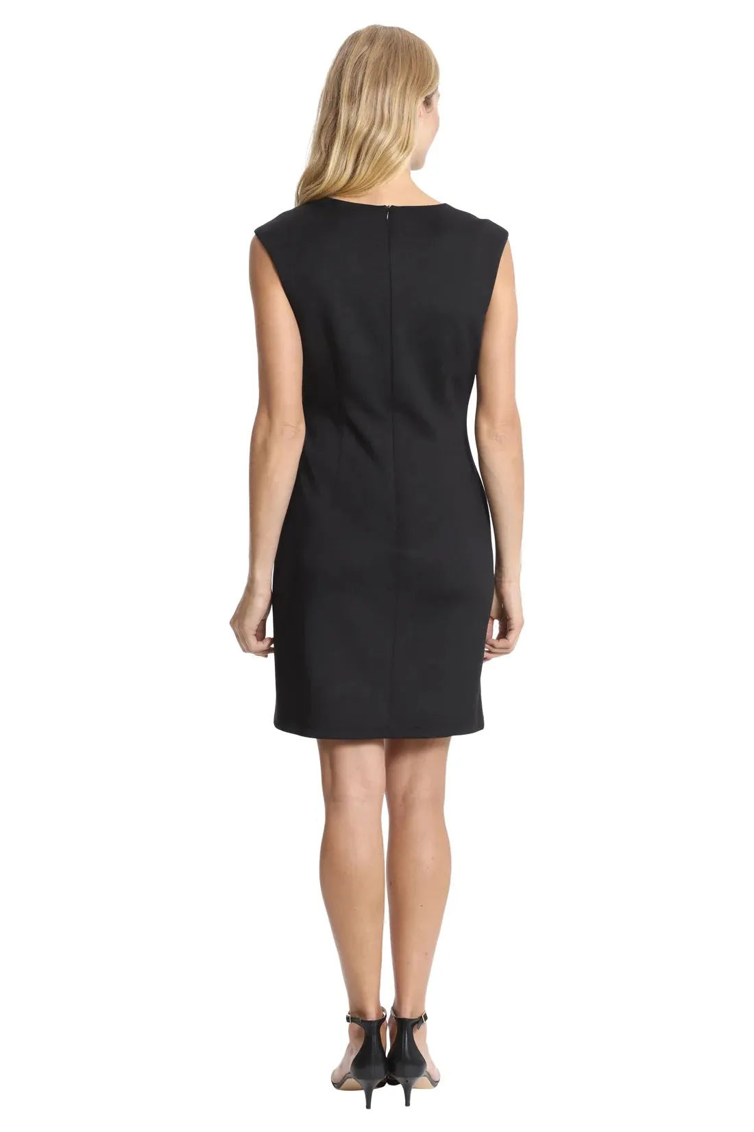 London Times Ember Dress In Black And Ivory