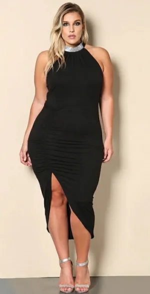 Messani Plus Size Sequin Dress