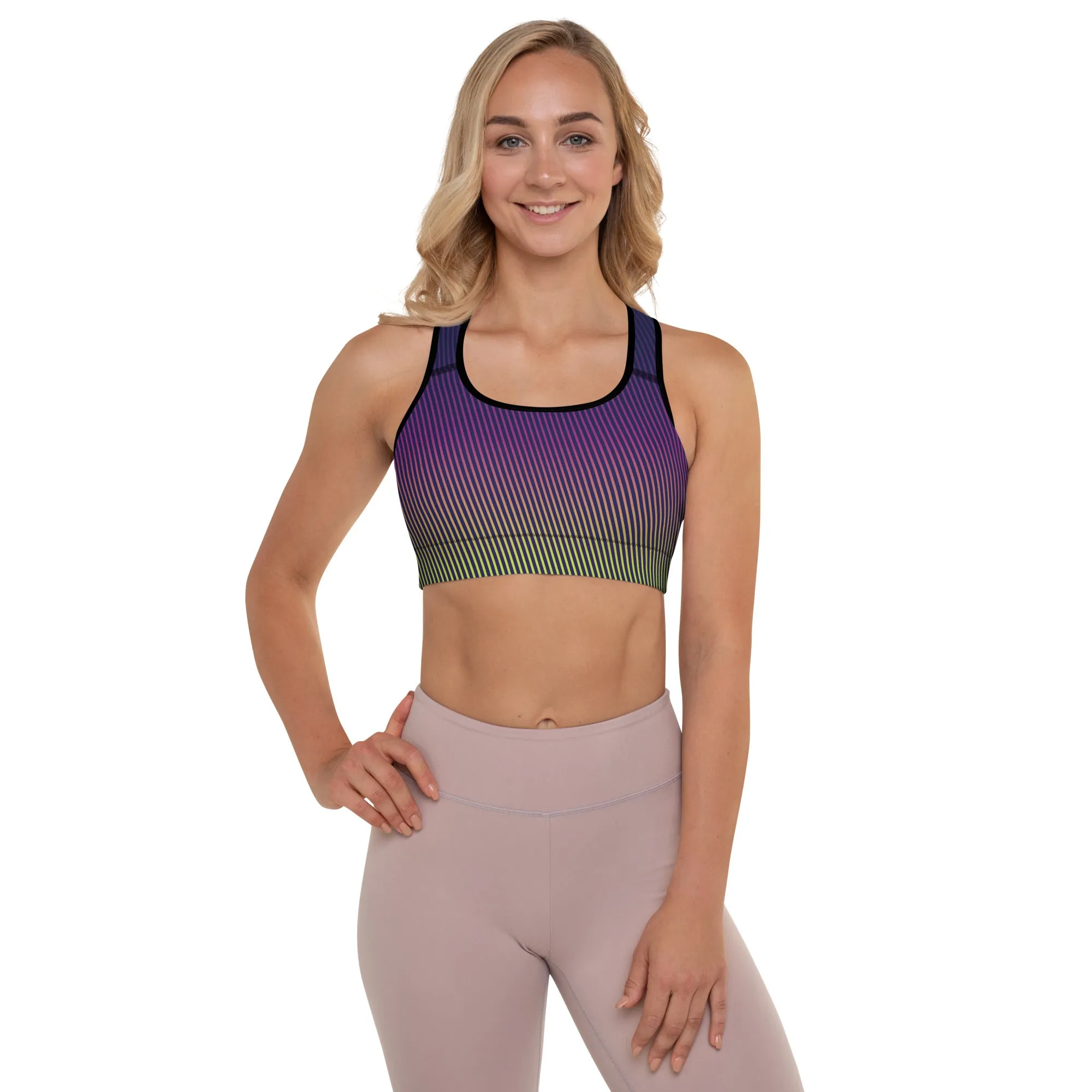 Midnighter Pattern Padded Sports Bra