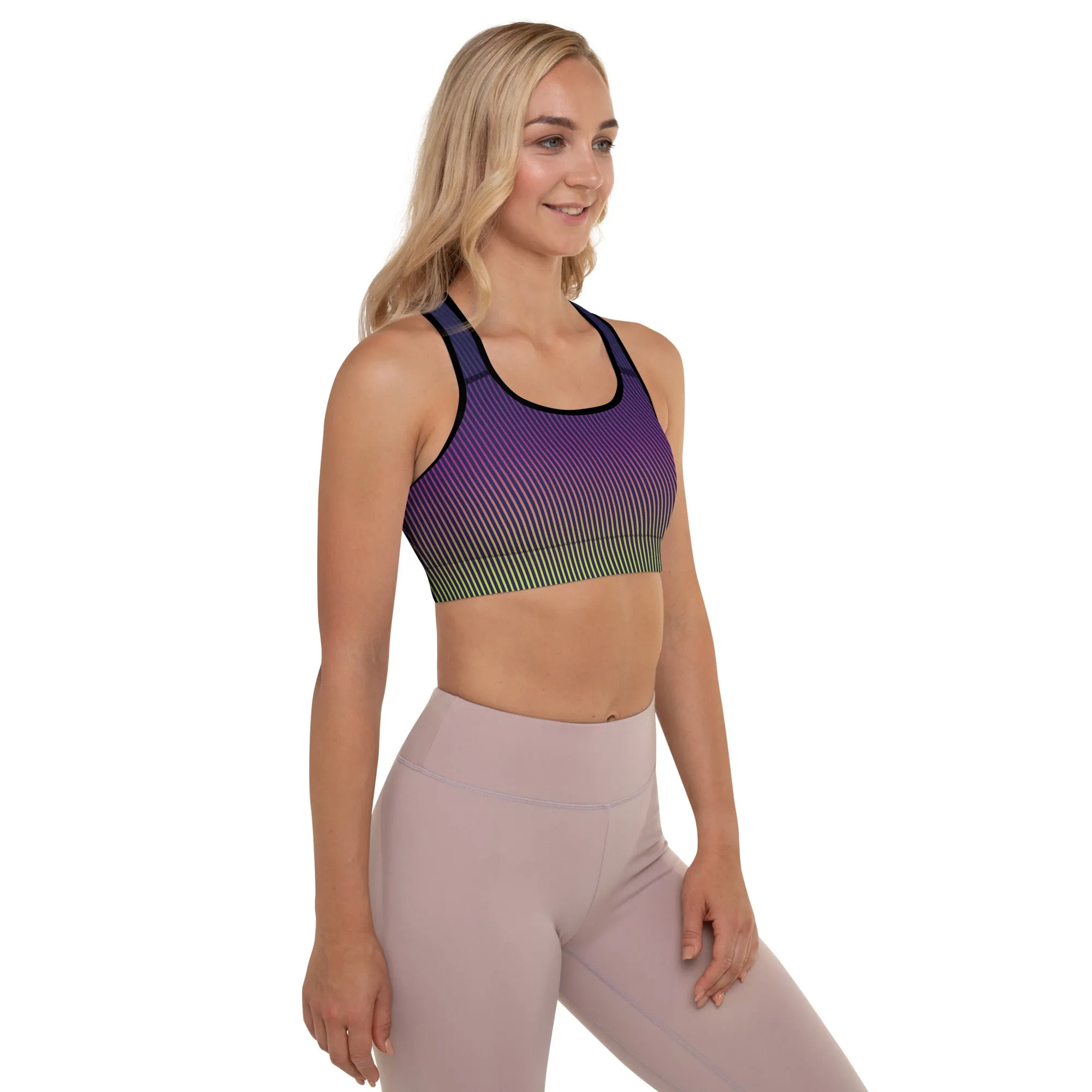 Midnighter Pattern Padded Sports Bra