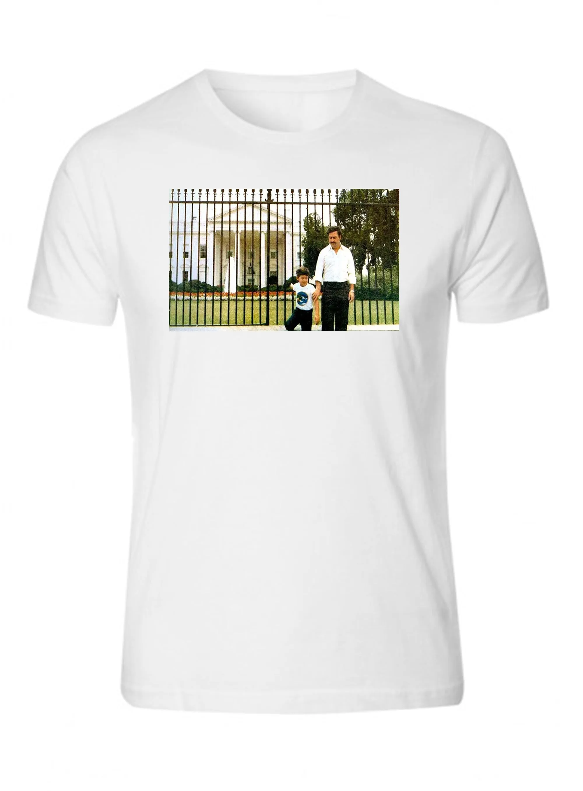 Pablo Escobar With His Son At The White House Usa T-Shirt Tee