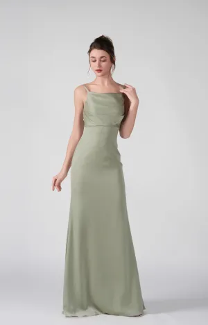 Square-NeckSpaghetti Straps Low Back Dresses