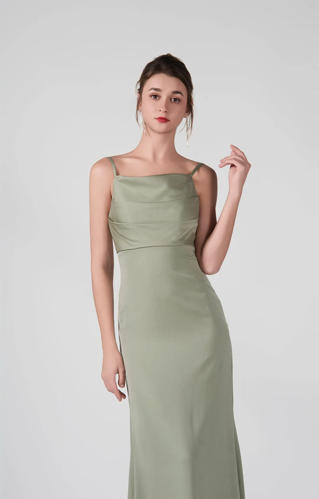 Square-NeckSpaghetti Straps Low Back Dresses