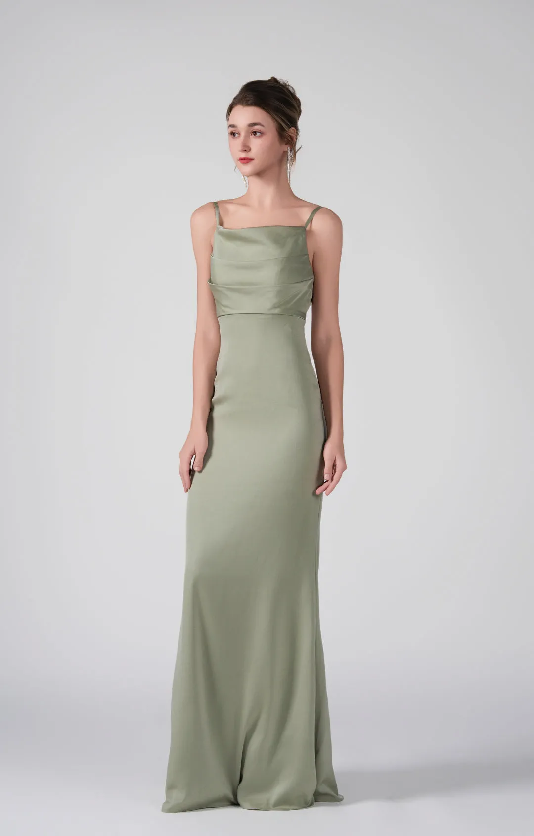 Square-NeckSpaghetti Straps Low Back Dresses