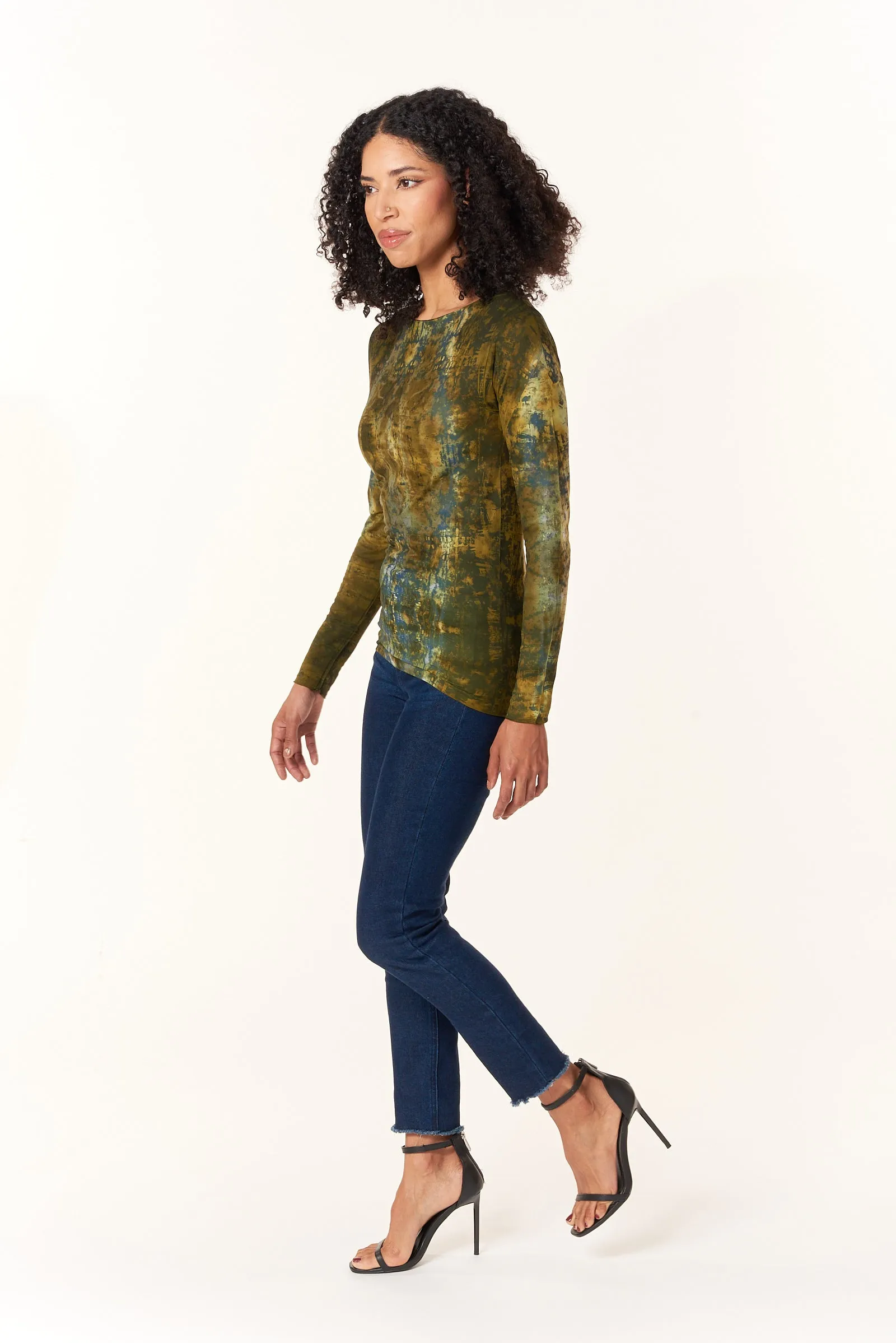 Tractr Jeans, high rise fray hem skinny jean in dark wash