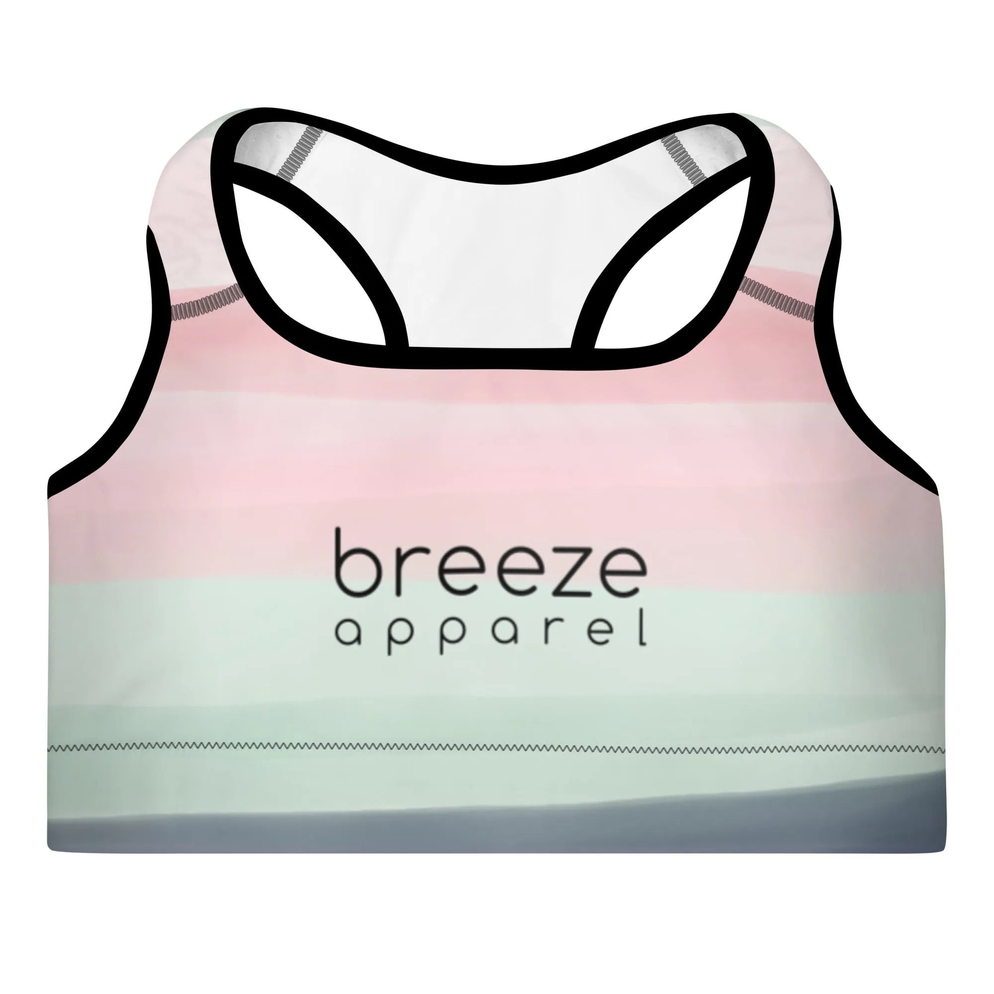 'Watercolor' padded sports bra