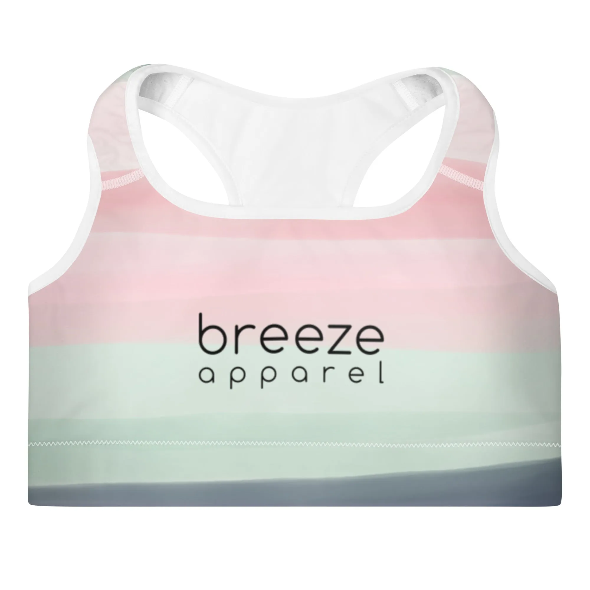 'Watercolor' padded sports bra