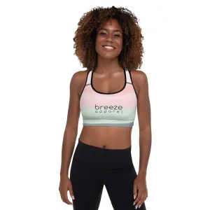 'Watercolor' padded sports bra