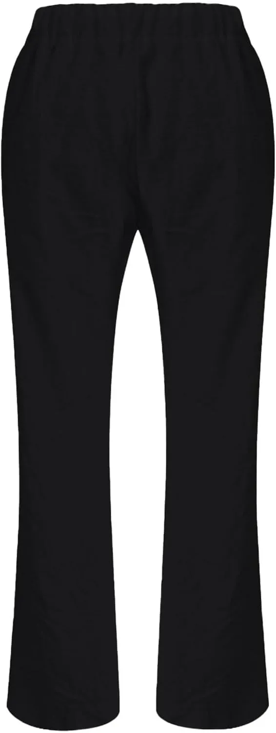 Womens Linen Yoga Pant with Pockets Drawstring Elastic Waist Long Flared Pants Loose Fit Wide Leg Gym Workout Pant